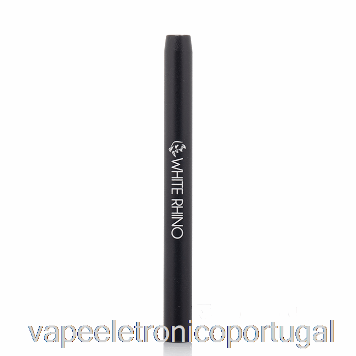 Vape Eletrônico Branco Rinoceronte Metal Bastão Provador Tubo Preto